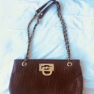 DKNY Leather Chain Shoulder Bag